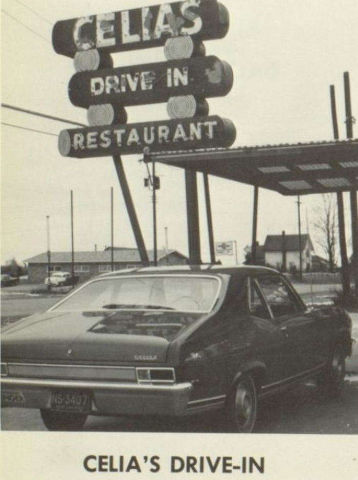 Celias Drive-In - 1970S High School Yearbook Ad